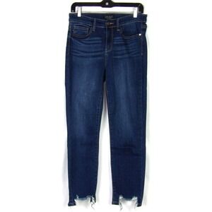 JUDY BLUE Medium Wash High Rise Relaxed Ankle Frayed Denim Jeans Women's 5/27